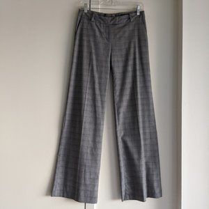 Plaid grey pants, wide leg HM